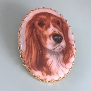 Dog portrait brooch Victorian Style Vintage Brooch